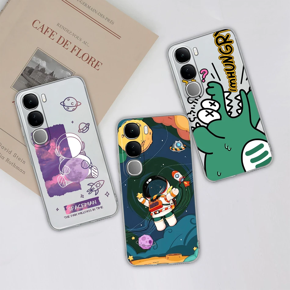 Прозрачный чехол для Vivo V40 Lite V40SE Y200 Y300 простая задняя крышка V 40 SE мягкий