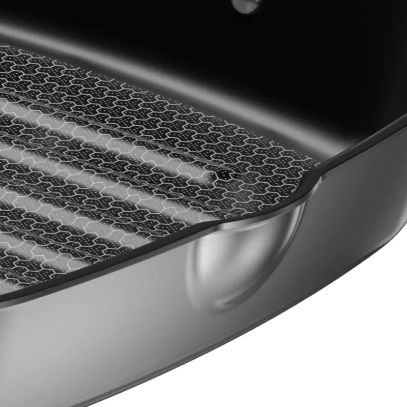 

Сковорода NEW2023 для стейка 28 см антипригарная сковорода из нержавеющей стали сковорода для стейка сотовая антипригарная сковорода