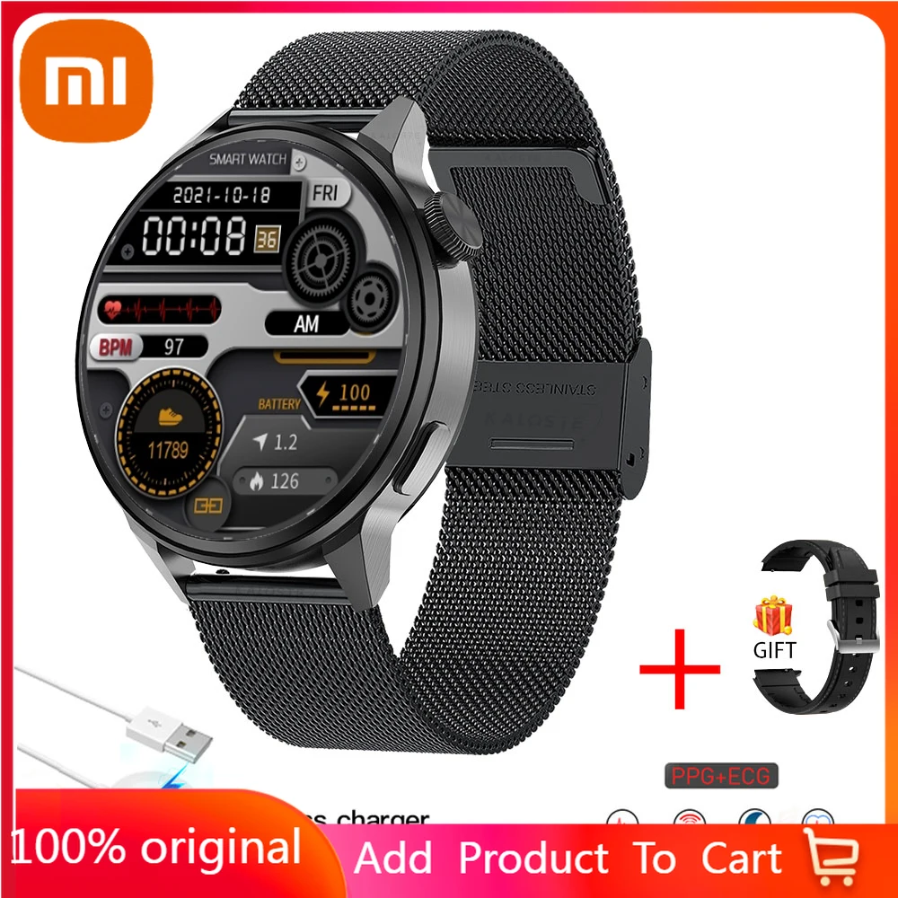 

Xiaomi NFC Smart Watch Men Sport GPS Track Watches Women Bluetooth Call Heart Rate ECG PPG Smartwatch for Android IOS