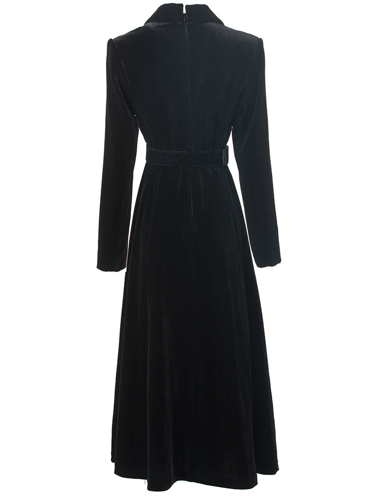 Женское бархатное пальто с вышивкой Seasixiang осенняя верхняя одежда отложным