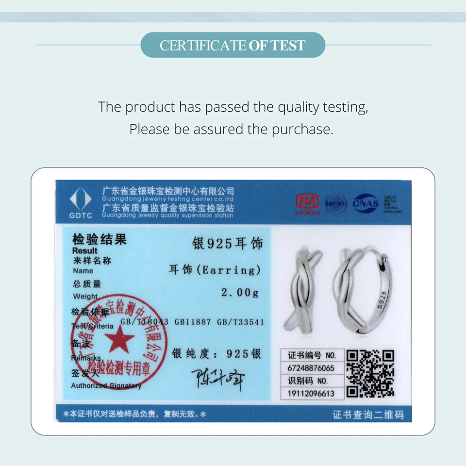 WOSTU стерлингового серебра 925 пробы витые серьги-кольца из окисленного для женщин