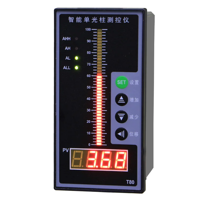 T80 Liquid Level Display Water Level Controller Alarm Fire Pool Water Tank Light Column Liquid Level Gauge Sensor Transmitter