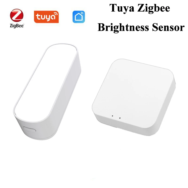 

Tuya Zigbee Smart Light Sensor Wireless Brightness Sensor Lighting Detection Brightness Smart Life Work With Smart Gateway