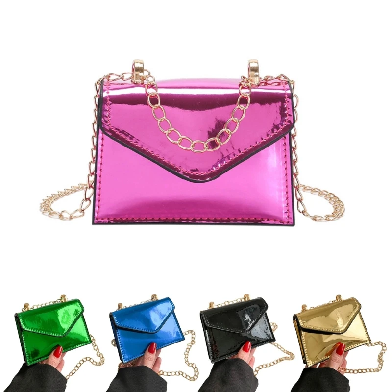 

Trendy Mini Crossbody Bag for Women with Chain Detailing PU Small Shoulder Bags