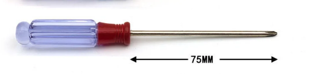 

Набор сильных магнитных отверток 3x75 мм с хрустальной ручкой Phillips с плоской головкой для домашней мебели, мини-инструмент для ремонта игрушек