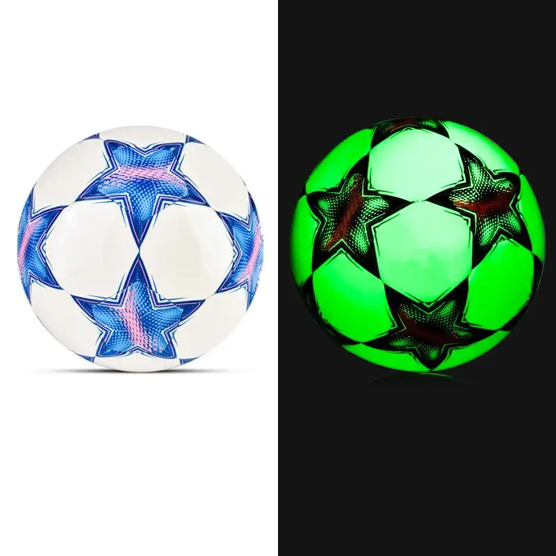 

Luminous EN Football Soccer Ball For Wide Application Fashionable Pattern Football Training Five Stars Size 5