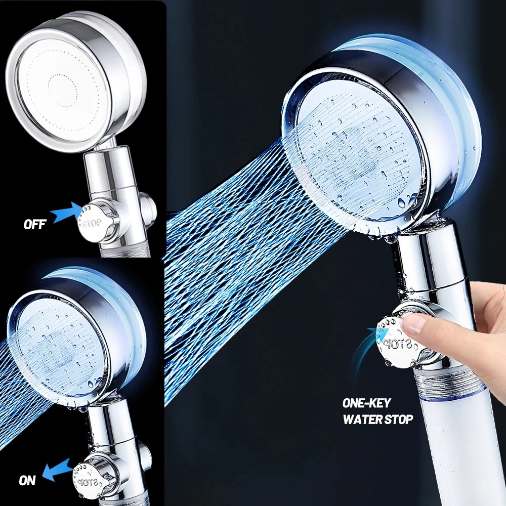 LED Hand Shower Head for Bath and High Pressure Water Saving Filter Bathroom Accessories Spa Rain Portable Showerhead Sets | Обустройство