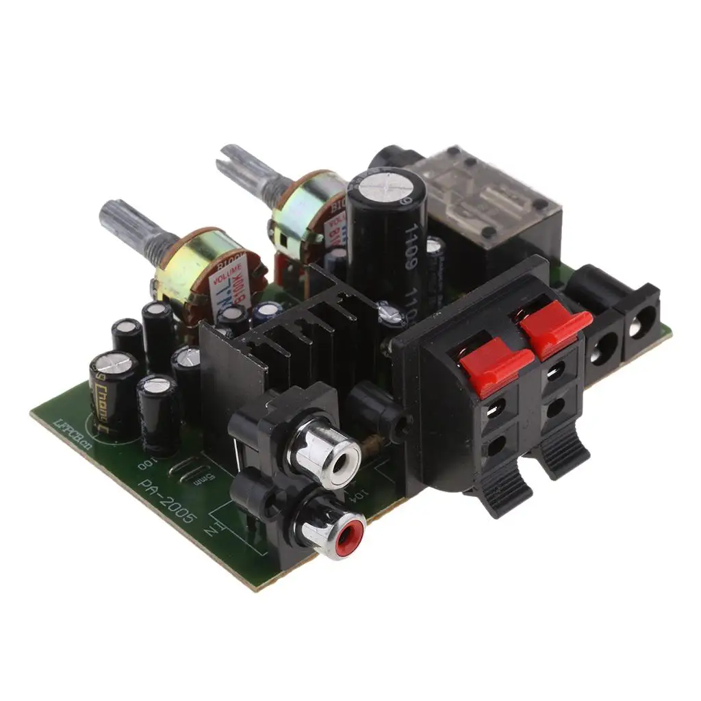 60 Вт TDA2005 DC 12 В 2-канальный цифровой аудио стереоусилитель плата