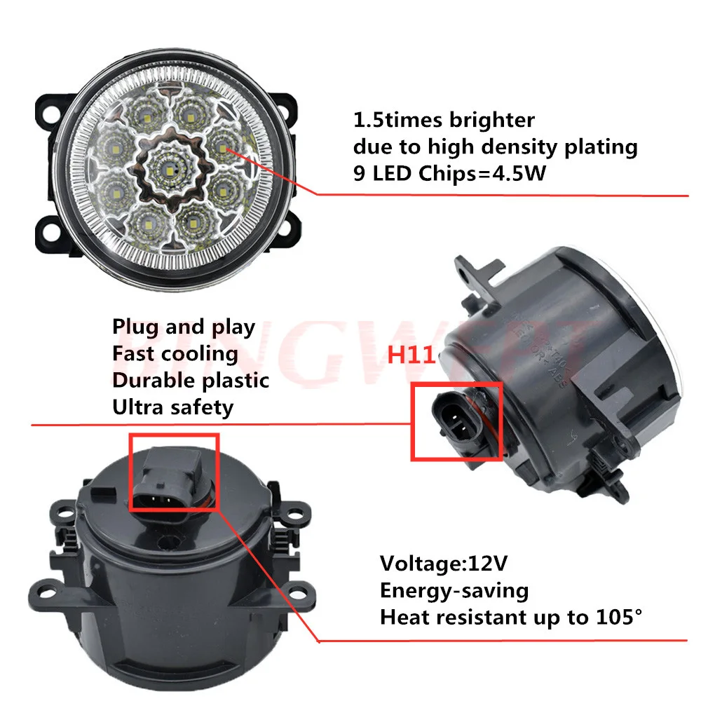 Фото Противотуманные фары для Mitsubishi Outlander Sport RVR ASX 2011 2012 2013 2014 2015 2016 2017 2018 №3
