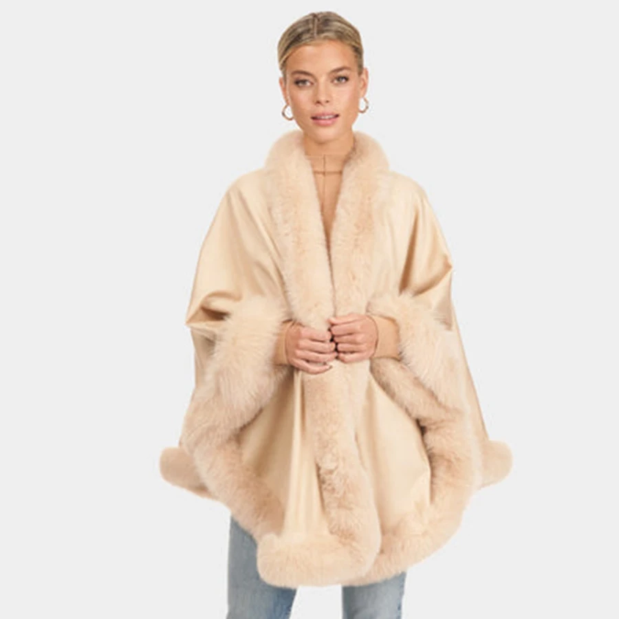 

Real Premium Silver Fox Fur Coat Clothes Natural Winter Women Vertical stripe fox fur Round Neck Warm Thick New Style