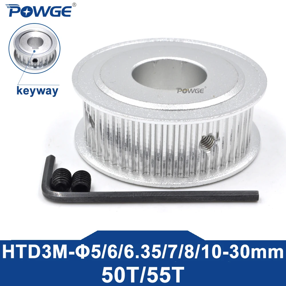

POWGE Шкив ГРМ HTD3M 50/55 зубов алюминий
