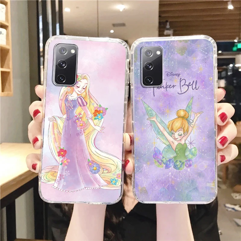 

Disney Princess Transparent Phone Case For Samsung A73 A72 A71 A53 A52 A51 A42 A33 A32 A23 A22 A21S A12 A03 5G Cover Shell Capa