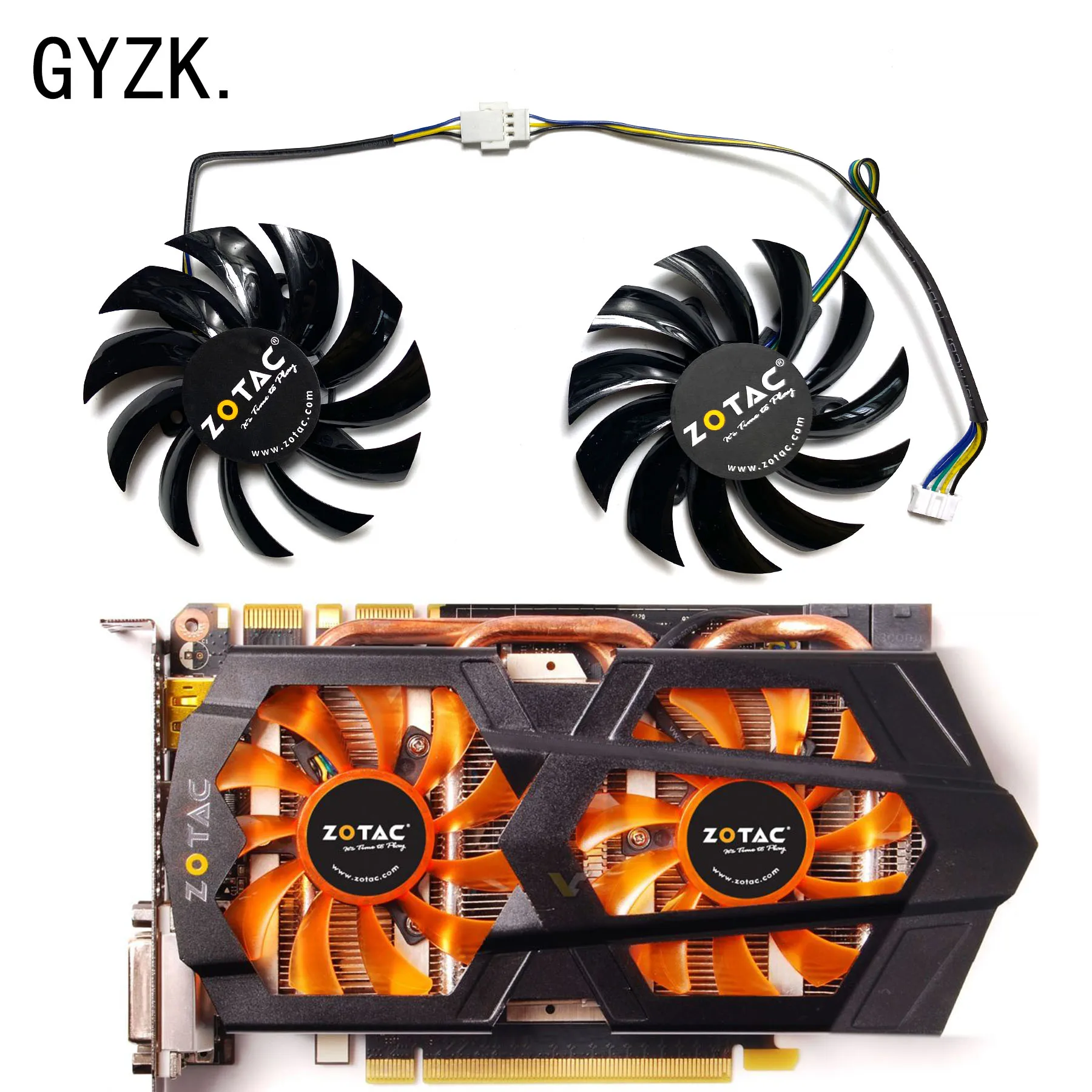 Новинка для ZOTAC GeForce GTX660ti 660 650ti 560 AMP! Запасной вентилятор для видеокарты
