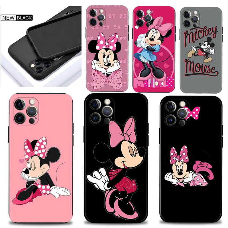 

Phone Case For iPhone 11 12 13 14 Pro Max Cover 6 6S 7 8 Plus X XS Max XR SE(2022) 12 13 Mini Coque Cartoon Mickey Minnie Mouse