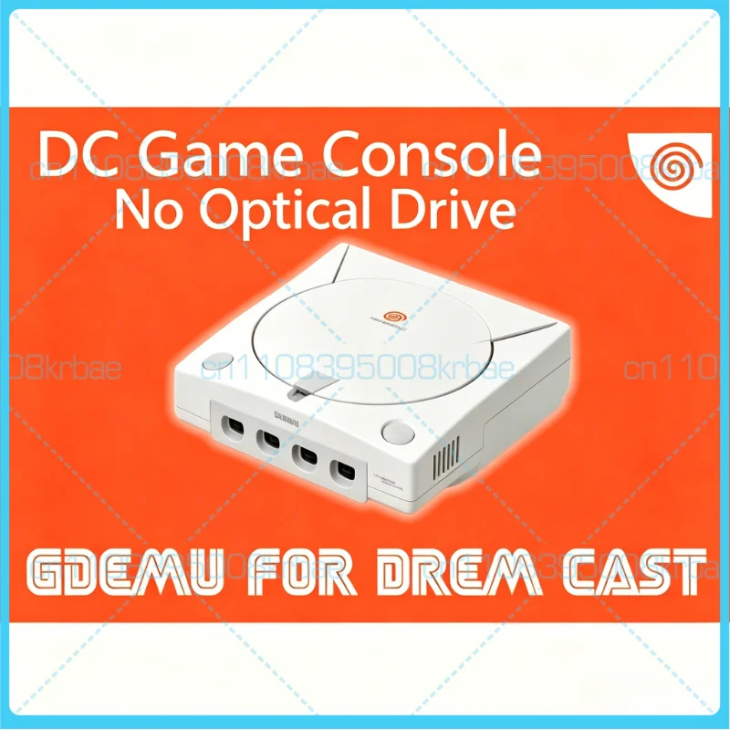 Фото Игровая консоль SEGA Dreamcast DC VA1 GDEMU с предустановленным эмулятором, черная с позолоченным корпусом, готова к использованию №1
