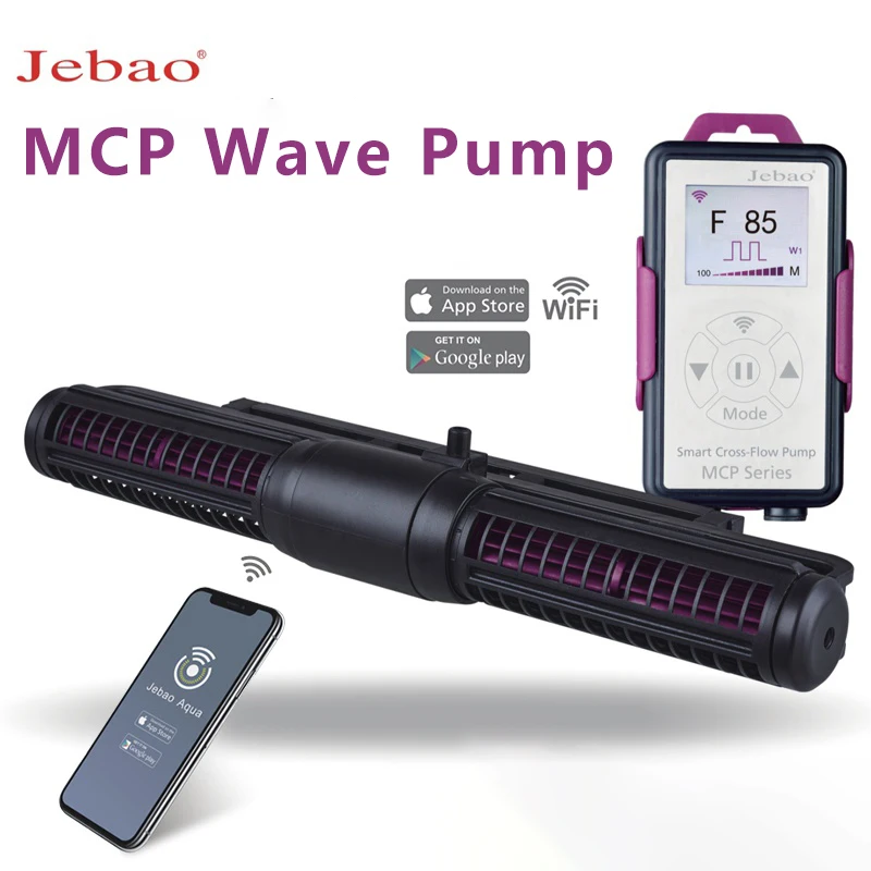 Фото Новый насос Jebao MCP 70 90 120 150 180 с перекрестным потоком, дисплей с Wi-Fi управлением, ЖК-дисплей с Wi-Fi волнообразным насосом, циркуляционный насос №1