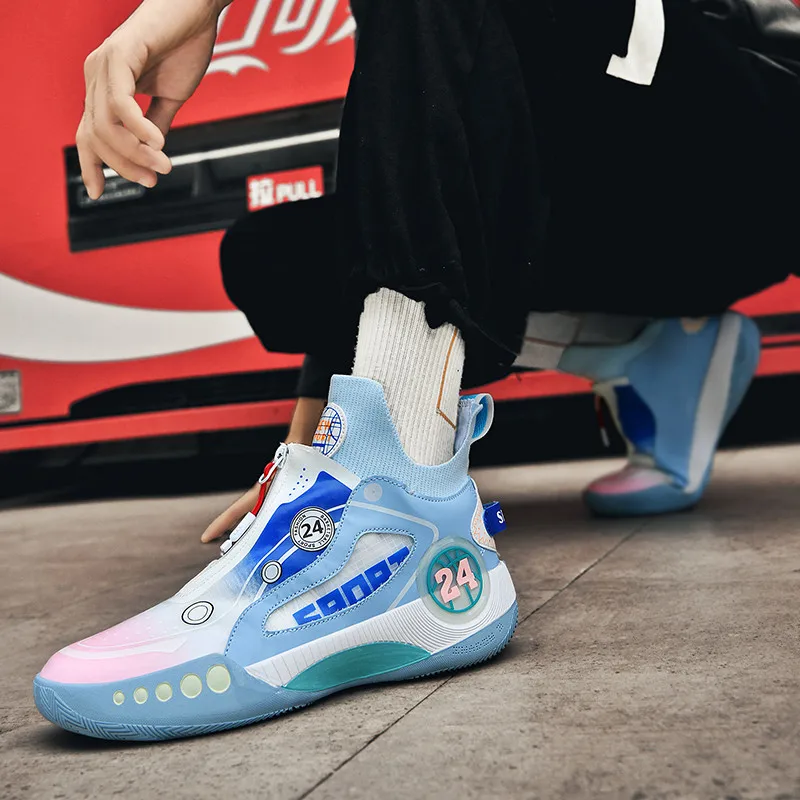 Professional Fashion Men's Basketball Shoes Couple Designer Basketball Sneakers Man Damping Non-slip Training Athletic Shoes Men