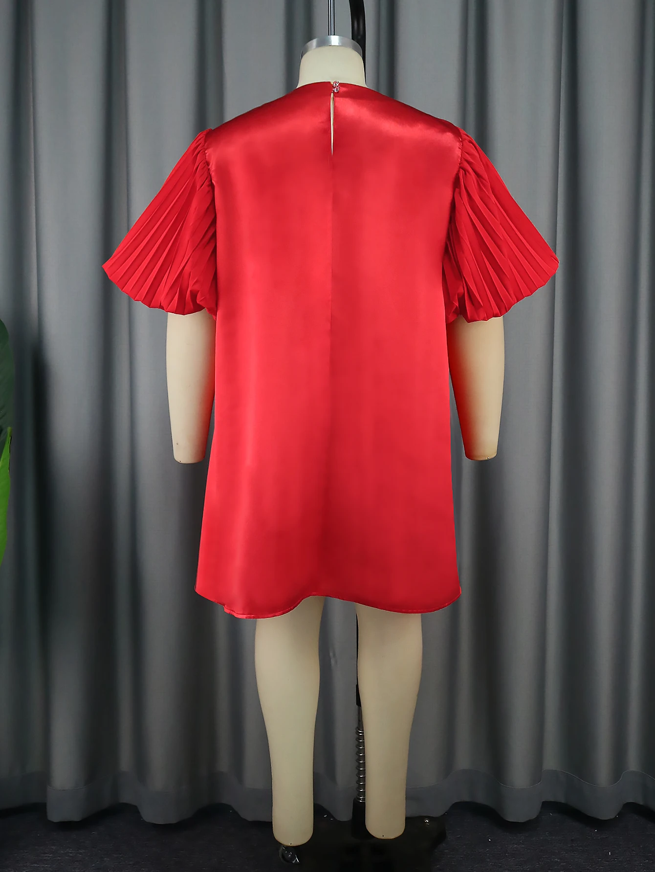 Женское Свободное платье с круглым вырезом до колена 3XL 4XL