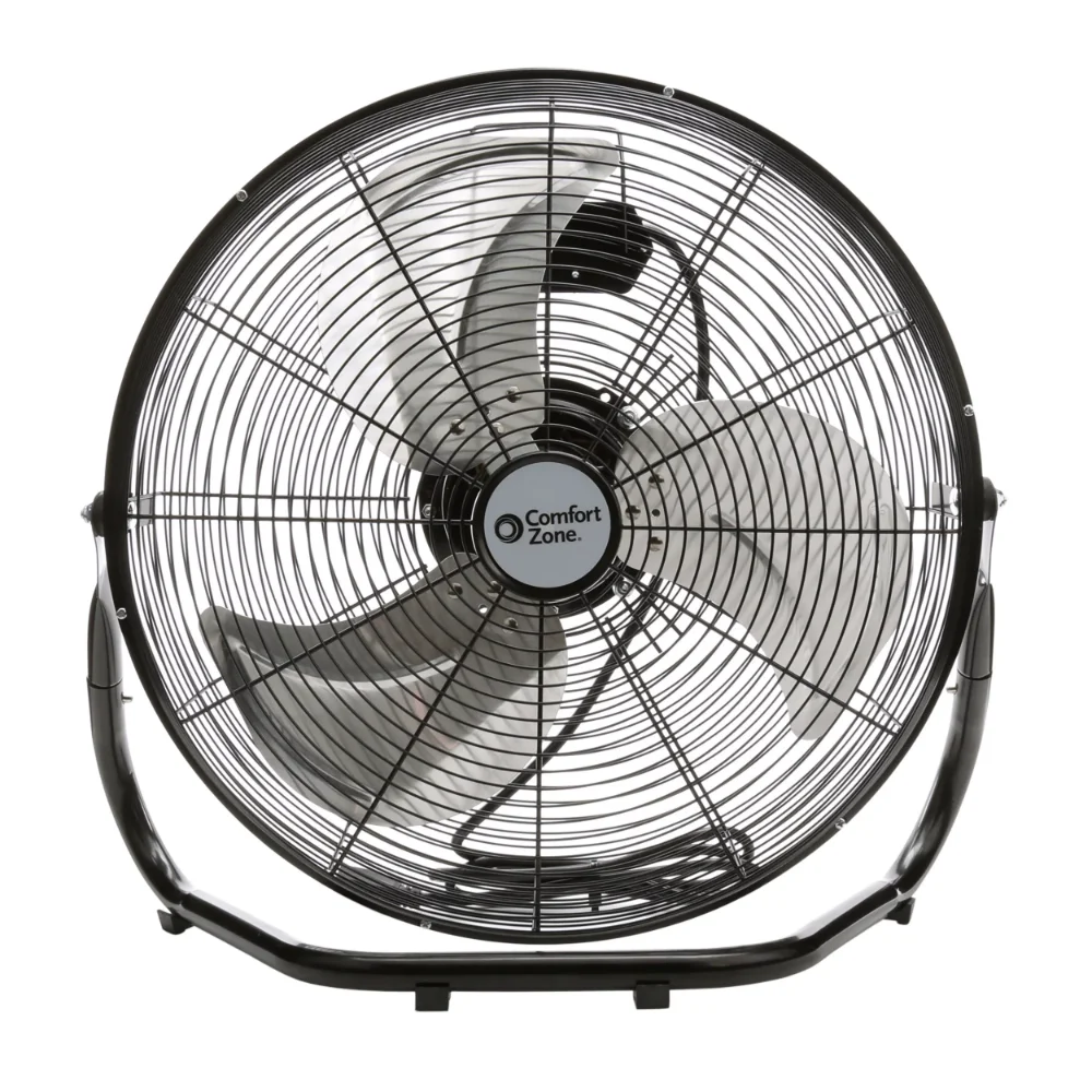 

18" 3-Speed High Velocity Cradle Floor Fan, Black Cooling Fan Wind Air Conditioner