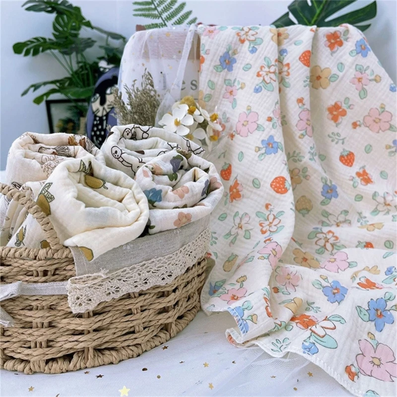 

Cartoon Bath Towel Swaddle Blankets Quilt Children Infant Soft Cotton Muslin Blanket for Baby Toddler Newborn