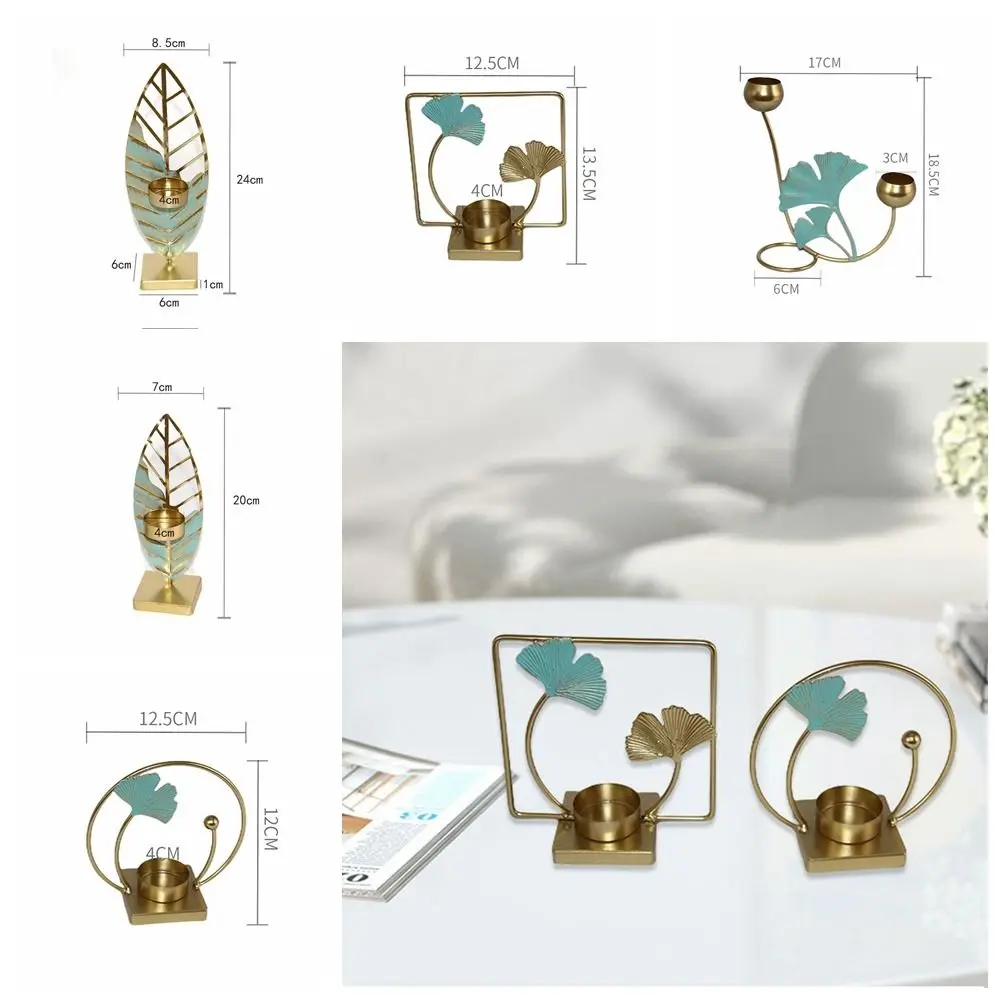 S Durable Stable Candle Leaves Iron Candle Holders Artistic Wrought Iron Home