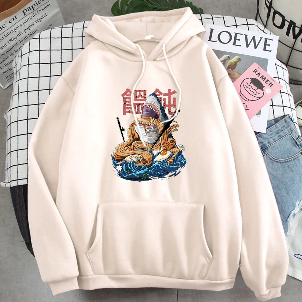 

Hoodies Japanese Shark Ramen Aesthetic Man Hoodie Streetwear Hip Hop Men's Sweatshirt Comfortable Punk Warm Long Sleeve Clothes