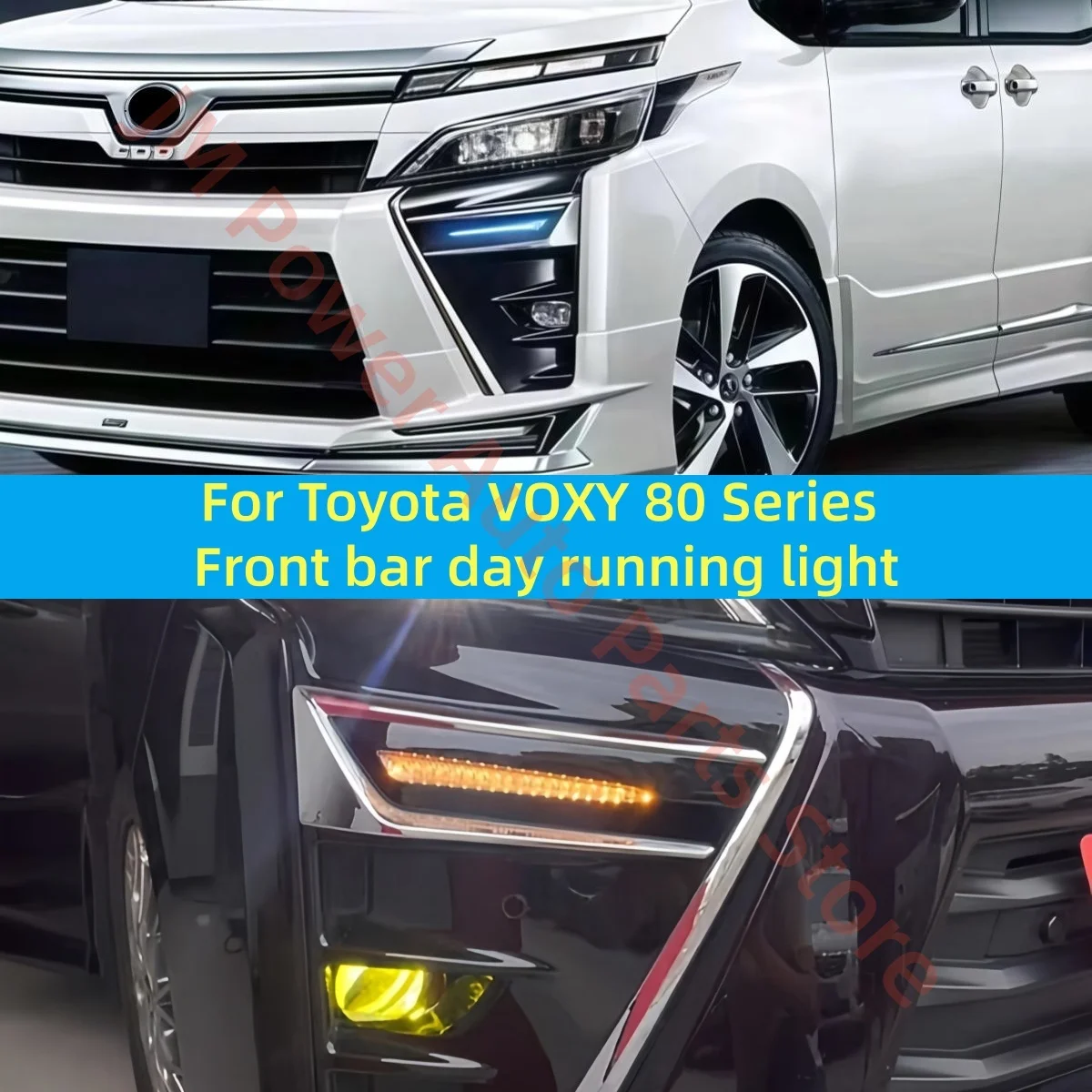 Фото Для Toyota VOXY 80 Series: Модифицированные светодиодные фары переднего бампера, дневные ходовые огни, ночные ходовые огни, указатели поворота. №1