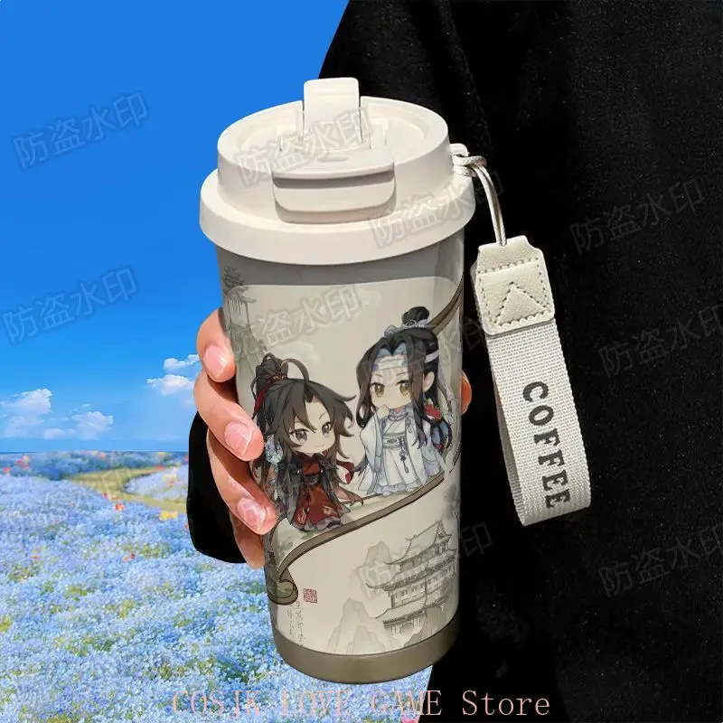 Anime MDZS Wei wuxian Lan wangji 316 Stainless Steel Water Bottle Thermos Straw Water Cup Large Capacity Coffee Water Cup Gift (art.: 3920d46e7cf54) - 3920d46e7cf54