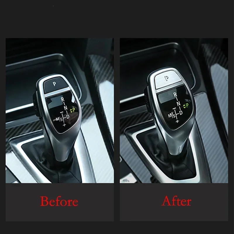 For BMW 1 2 3 4 5 6 7 Series 3GT 6GT X3 X4 X5 X6 Silvery Red 1* Gear Shift P Button Cover Trim