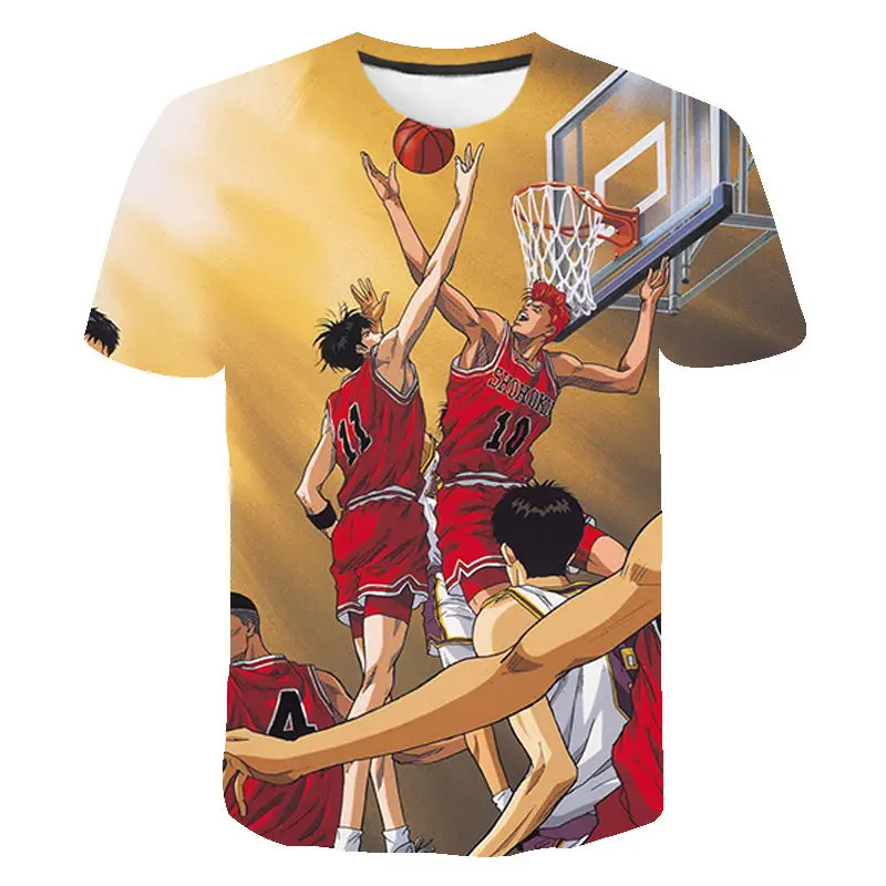 Модная летняя Горячая Распродажа аниме Slam Dunk футболка с 3D принтом стильная