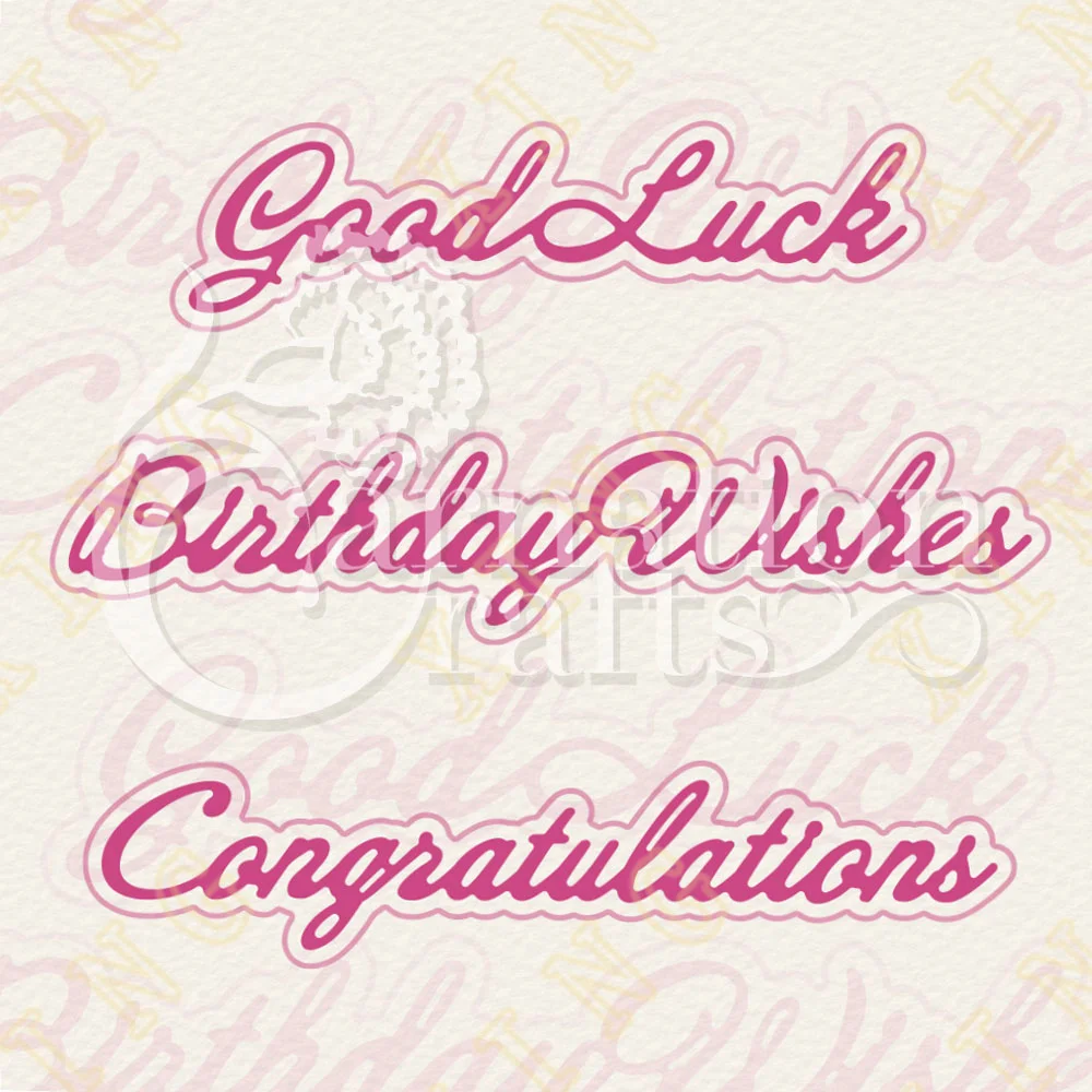 

Occasion at Hand Happy Birthday Good Luck Metal Cutting Dies for Diy Scrapbooking Album Decorative Embossing Paper Cards Make