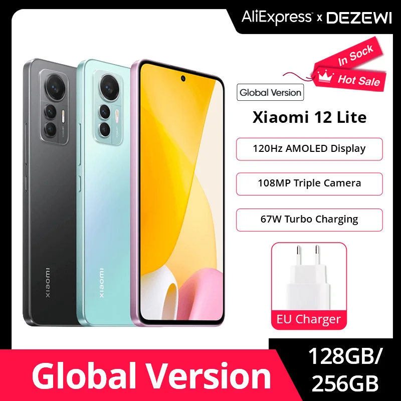 

Смартфон Xiaomi 12 Lite, 128 Гб/256 ГБ, Snapdragon 778G, 120 Гц, AMOLED дисплей, 67 Вт, турбо-зарядка, тройная камера МП