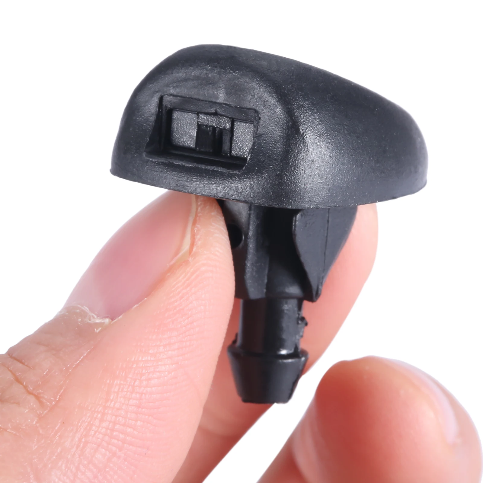 2Pcs Car Front Windshield Wiper Washer Jet Nozzle for Peugeot 106 205 207 306 Citroen C1 C2 C3 Auto Accessories Black Plastic