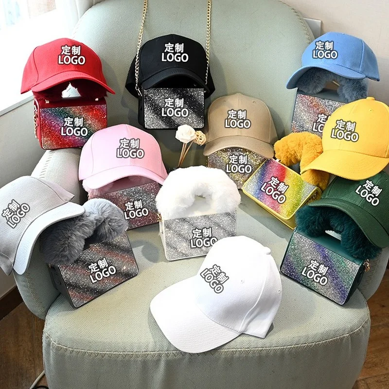 

Brand Style - 2021 New Women Square Shoulder Bags Letters Purses and Round Baseball Cap High Quality