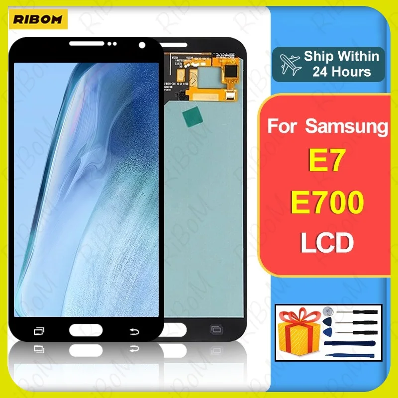 ЖК-дисплей Super AMOLED для Samsung Galaxy E7 E700 сенсорный экран с дигитайзером E7000 E700F |