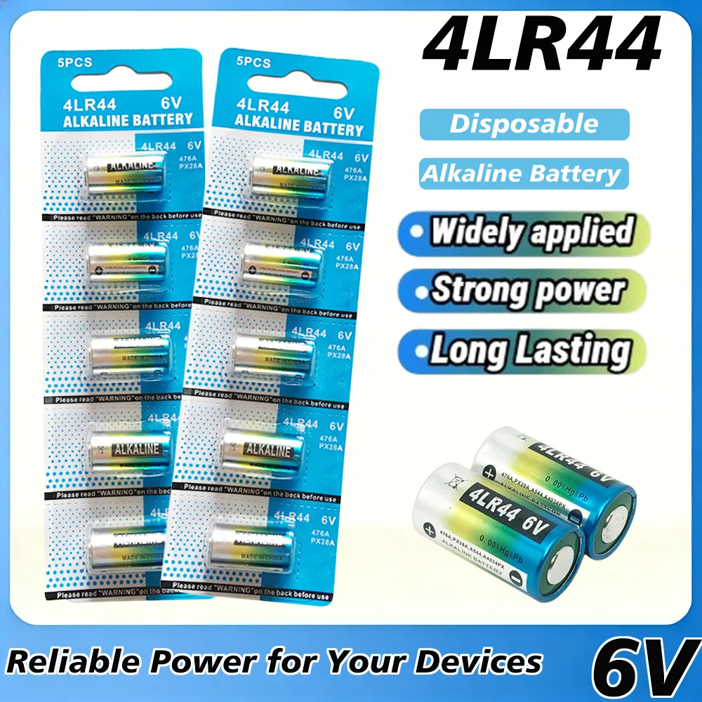 Фото Батарейка щелочная 4LR44 6V для автомобильных пультов и ошейников для дрессировки собак, замена для 476A L1325 2CR1-3N CR28L 1406LC 2CR11108 №1