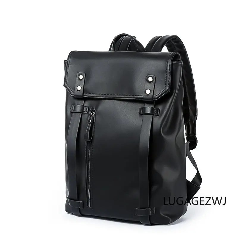 

Business Commuting Men's Computer Backpack Genuine Leather Backpack Large Capacity Student Backpack Leisure Travel Bag