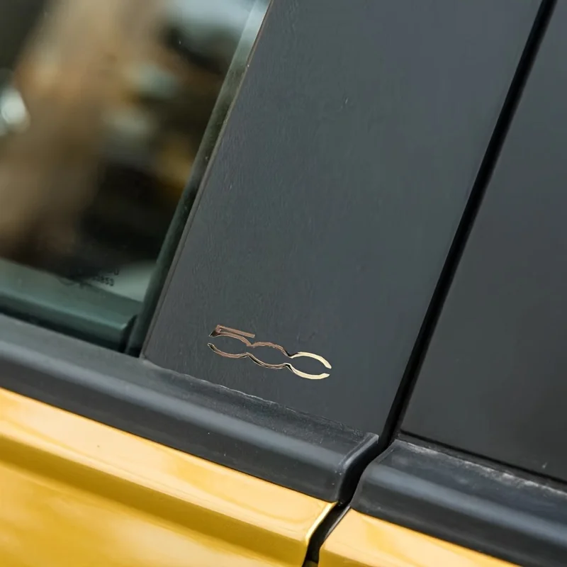 

2Pcs Stainless Steel Decal Sticker Car Rearview Mirrow Sticker For Fiat 500 500x 500l 500c