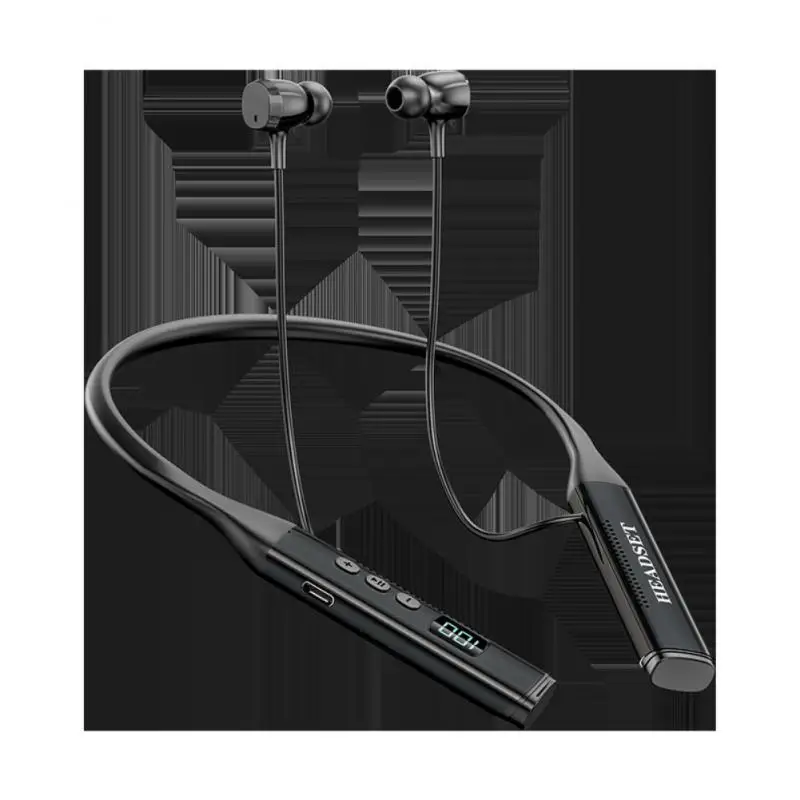 

Bluetooth Earphone Nfc Function Neck-mounted Sports Headphones Stereo Long Battery Life With Emergency Charging Battery Display