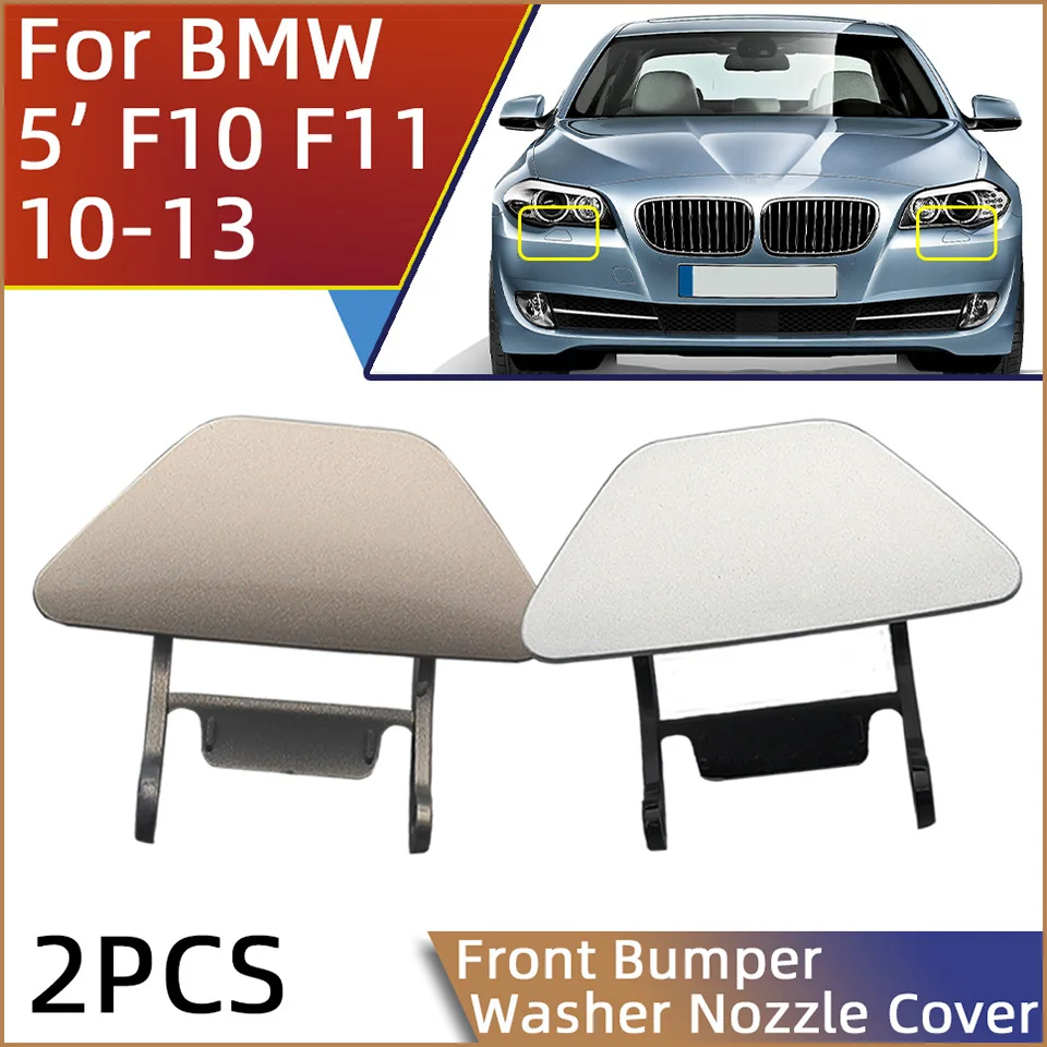 2Pcs For BMW 5 F10 Sedan F11 Wagon 520 523 525 528 530 535 550 2010 2011 2012 2013 Headlight Washer Nozzle Cover Spray Jet Cap 2Pcs For BMW 5 F10 Sedan F11 Wagon 520 523 525 528 530 535 550 2010 2011 2012 2013 Headlight Washer Nozzle Cover Spray Jet Cap