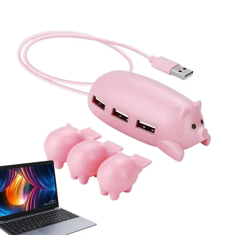 USB-концентратор Animal Swine Type C Док-станция 3-портовый USB-адаптер-концентратор