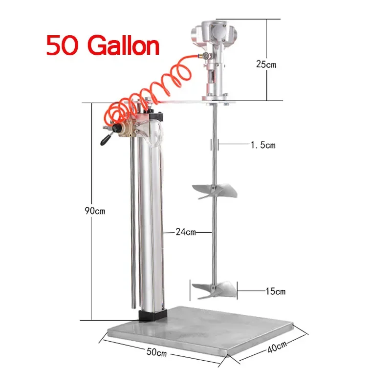 50/60 галлонов пневматический смеситель промышленный подъемник мешалка для краски