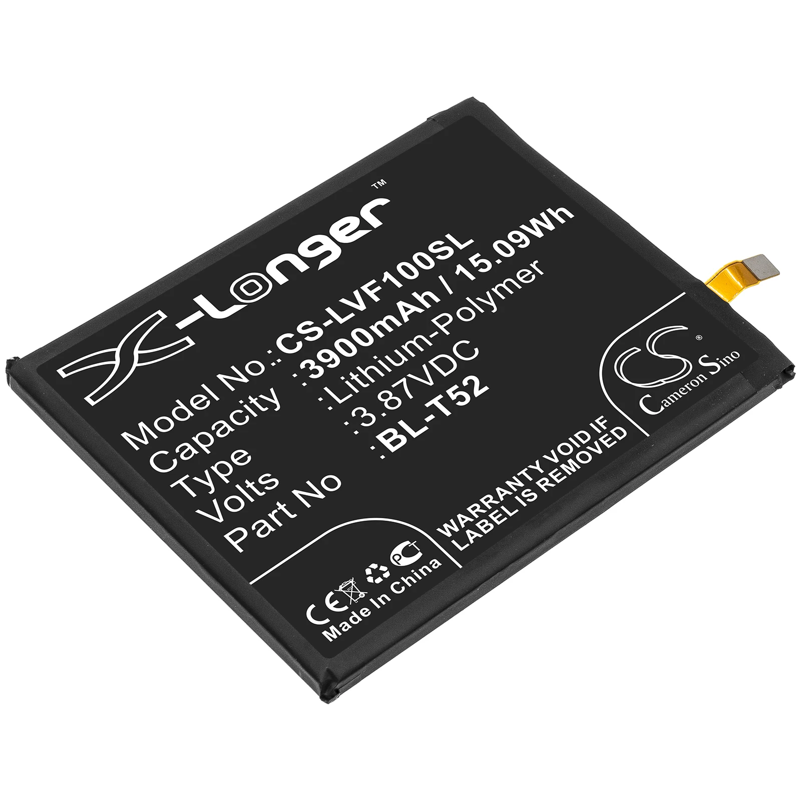 Фото Сменная батарея 3.87V 3900mAh для мобильных телефонов и смартфонов BL-T52 для LG Wing 5G F100 F100VM1 F100N F100VMY F100EMW LMF100N №3