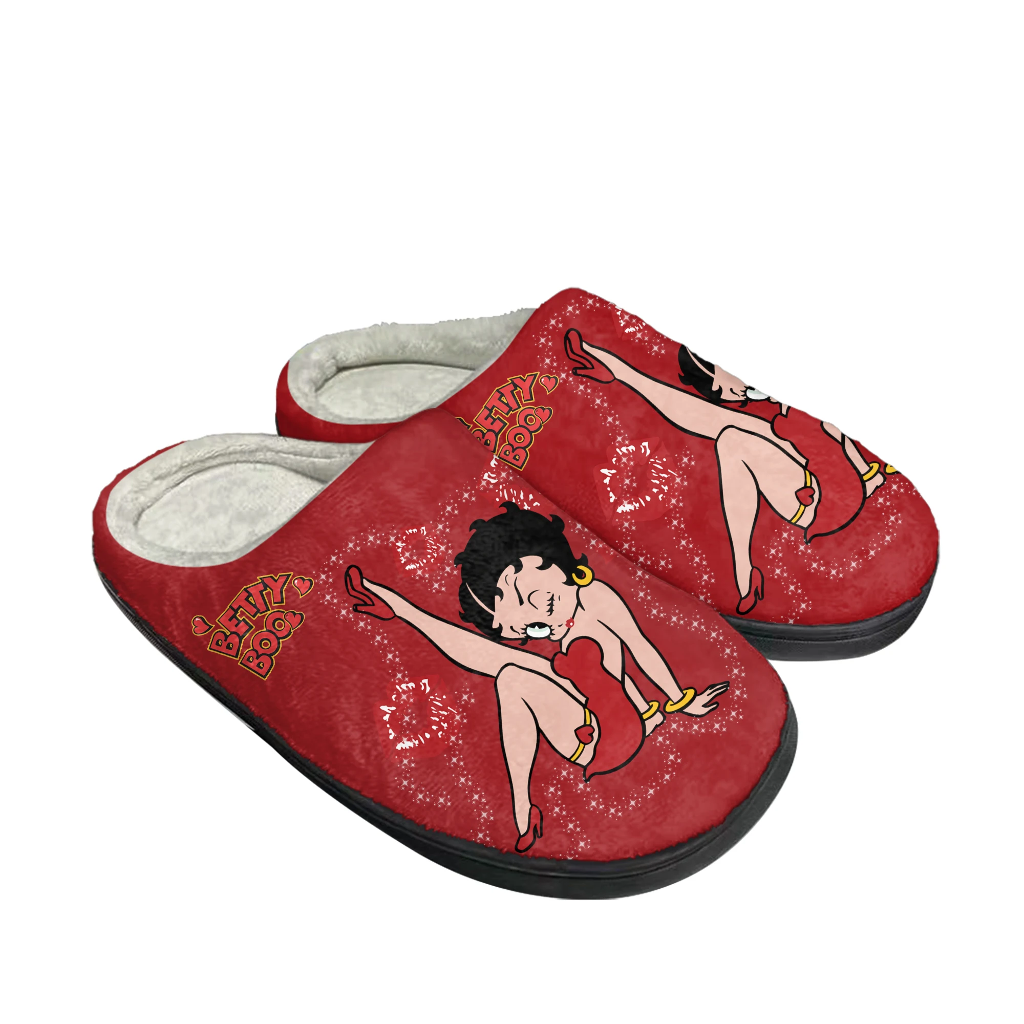 

Boops Anime Cartoon Comic Betty Home Cotton Slippers Men Women Plush Bedroom Casual Keep Warm Shoe Custom Thermal Indoor Slipper