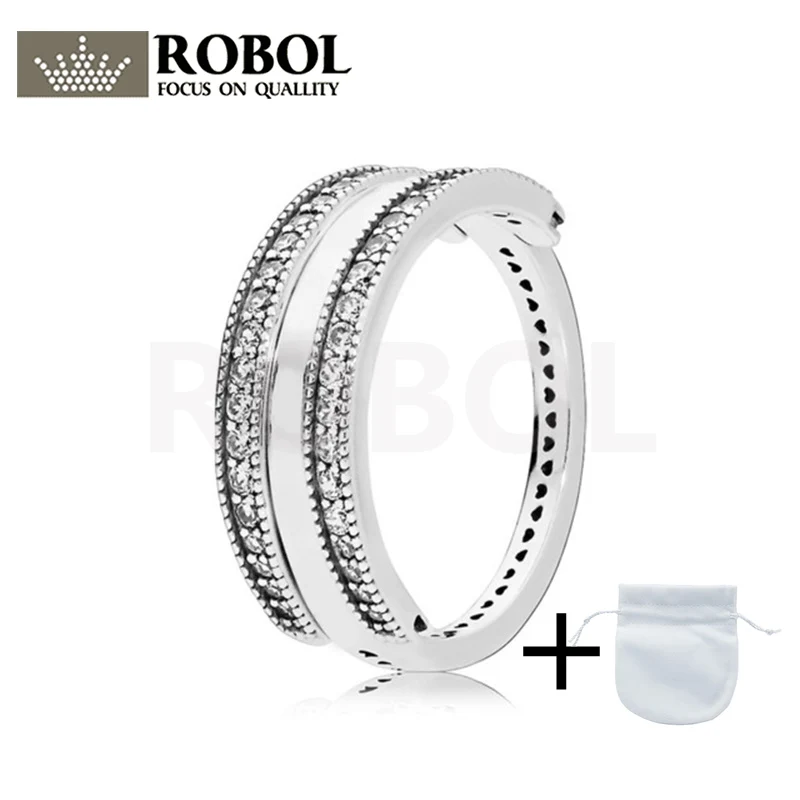 

197404CZ 2021 популярное кольцо из 100% стерлингового серебра 925 пробы с циркониевыми оттенками, бесплатная Оптовая доставка ювелирных изделий для женщин