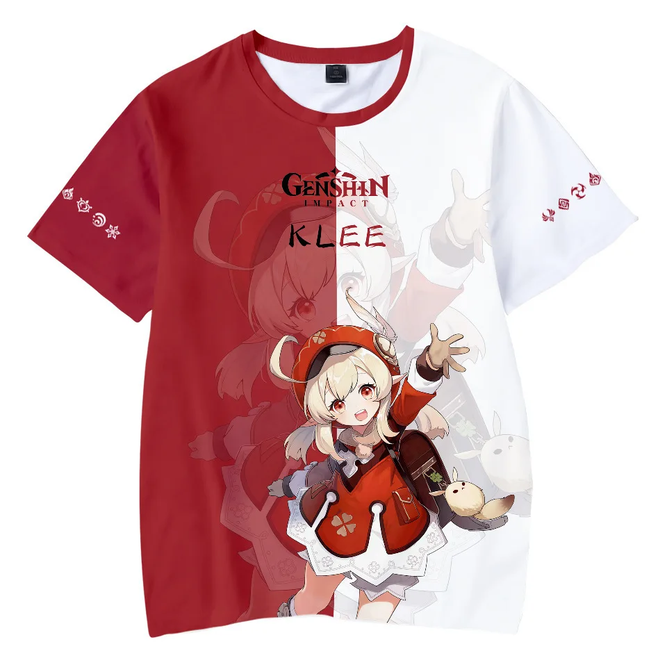 

Hot Game Genshin Impact Klee 3D Print Kids T Shirt Fashion Casual Cartoons T-shirt Boy Girl Unisex Children's clothing Tshirt