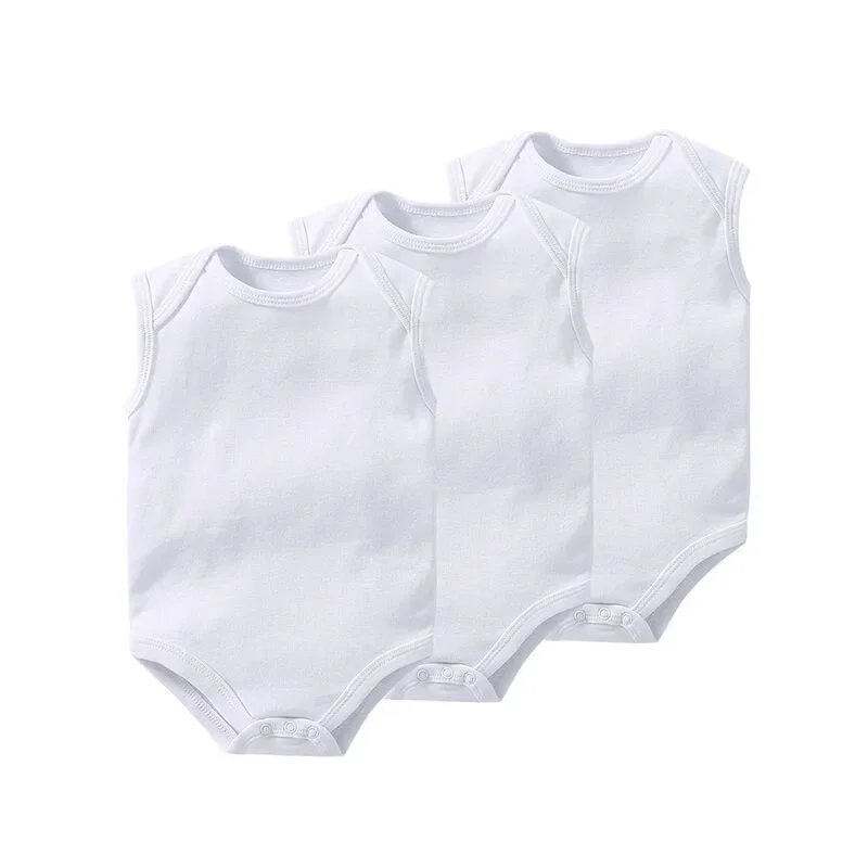 

3PC/lot Baby Bodysuit Baby Romper Mouwloze Slips Baby Meisjes Jongens Bodysuits Pasgeboren0-24Months
