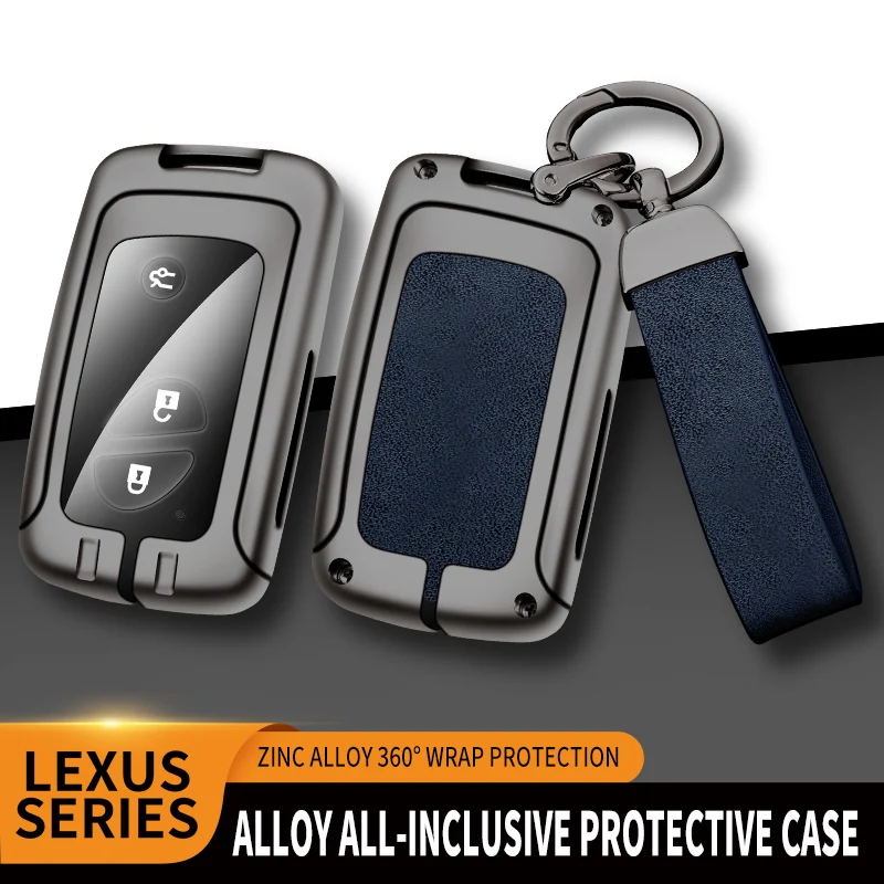 

Zinc Alloy Leather TPU Key Chain Car Key Caes for Lexus RX270 IS250 CT200H RX350 LX570 ES240 Accessories