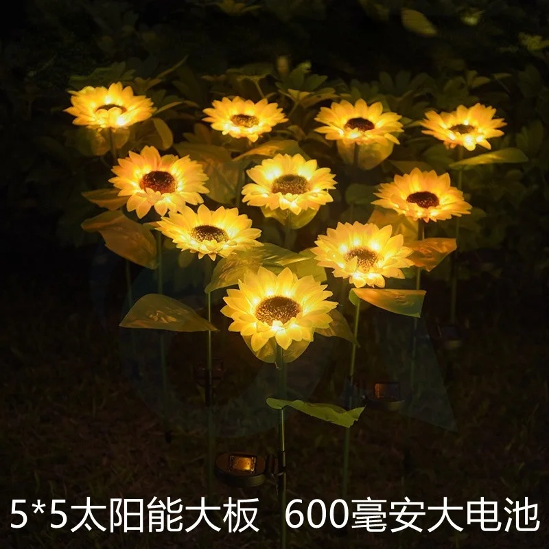 

Solar Lights Sunflower Rose Lantern Waterproof Solar Led Lights Outdoor Street Garland Fairy Garden Decoration Outdoor Led Lamp