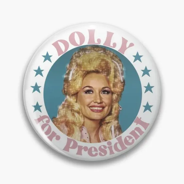 

Dolly For President Customizable Soft Button Pin Gift Metal Lover Decor Women Funny Lapel Pin Cartoon Creative Fashion Badge